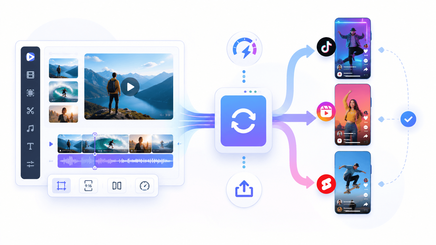 Converta vídeos para redes sociais