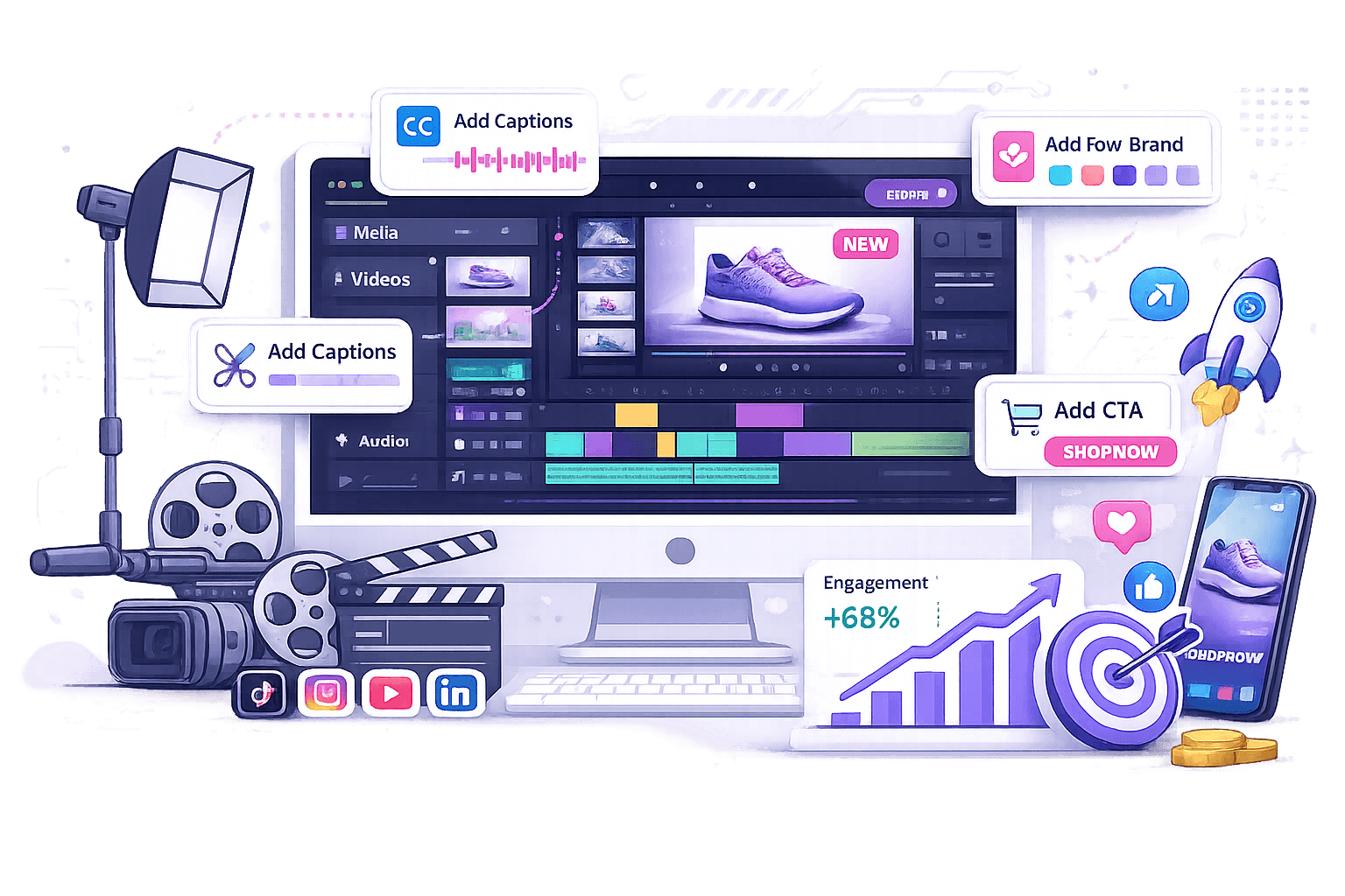 Edição de vídeos de marketing