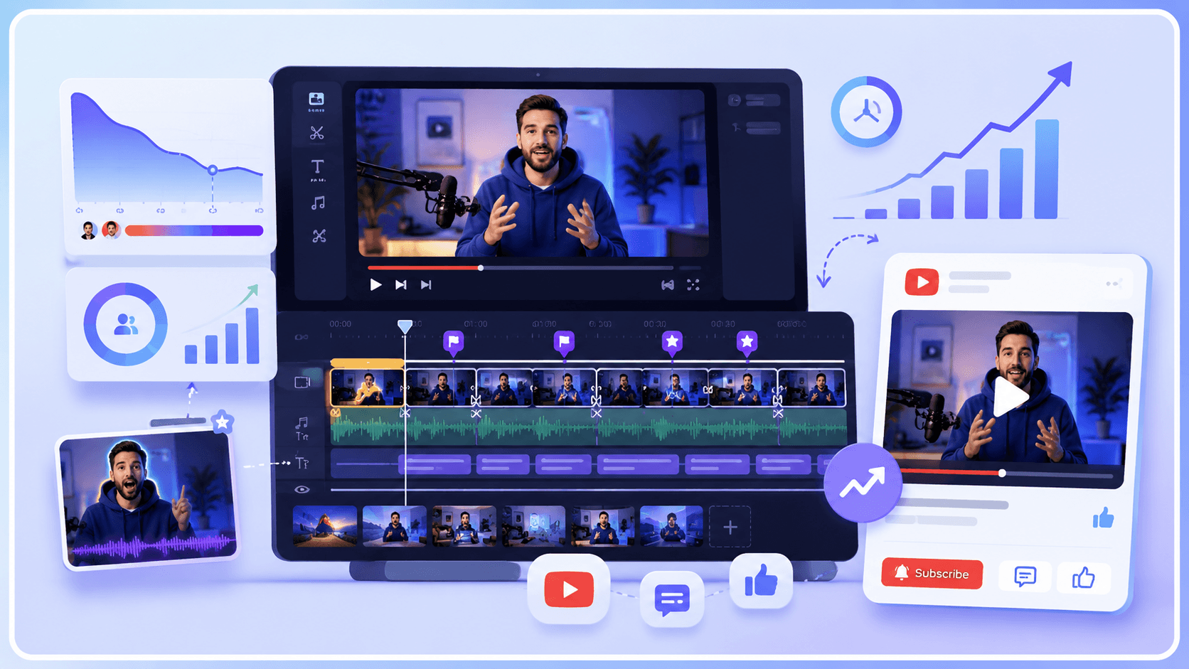 Edite vídeos para YouTube