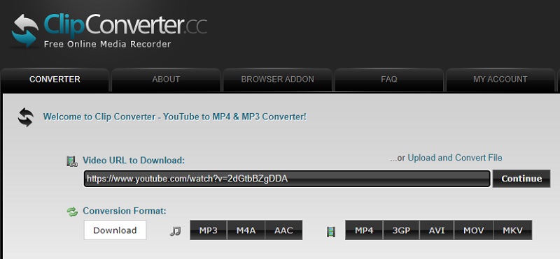 download portion youtoube clipconverter step1