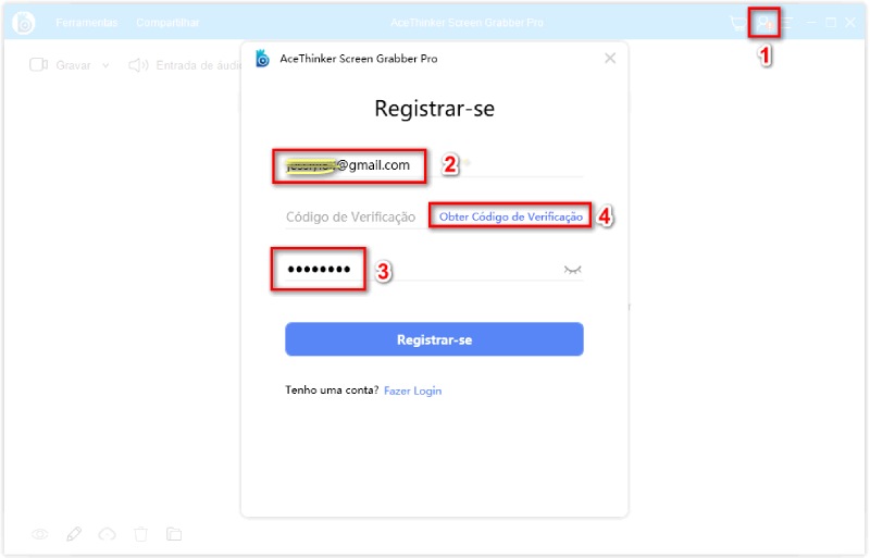 register an account