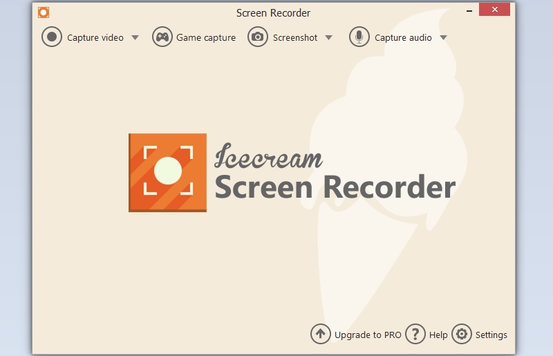 icecream recorder interface