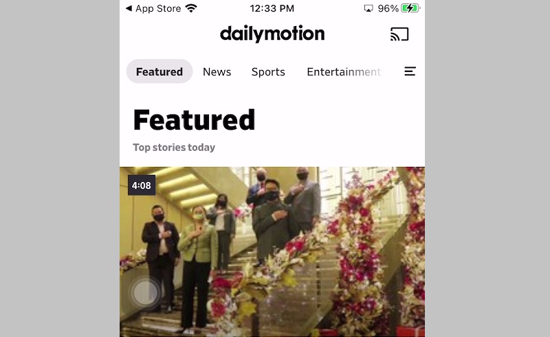 dailymotion ios interface