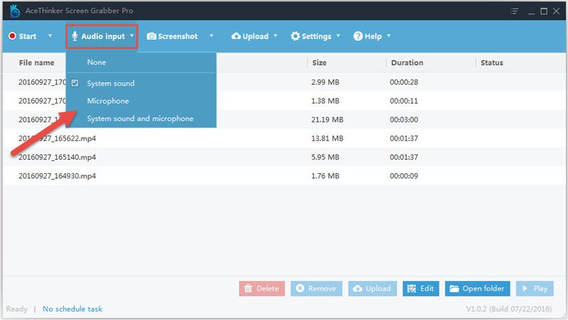 configure audio settings