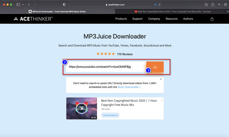 paste the mp3 url