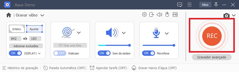 start recording with external camera