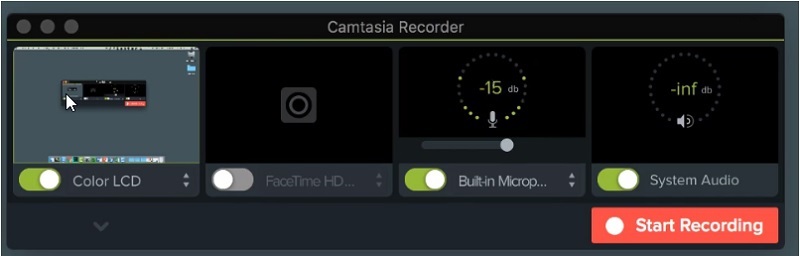 camtasia interface