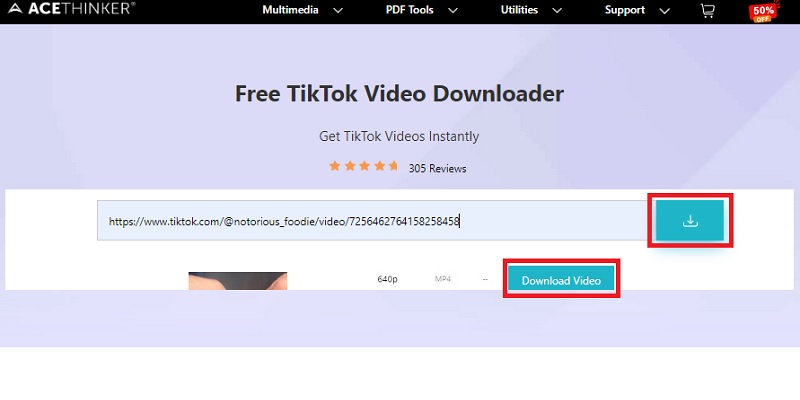 download tiktok videos on pc online acethinker download