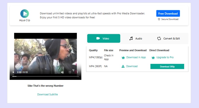 download video