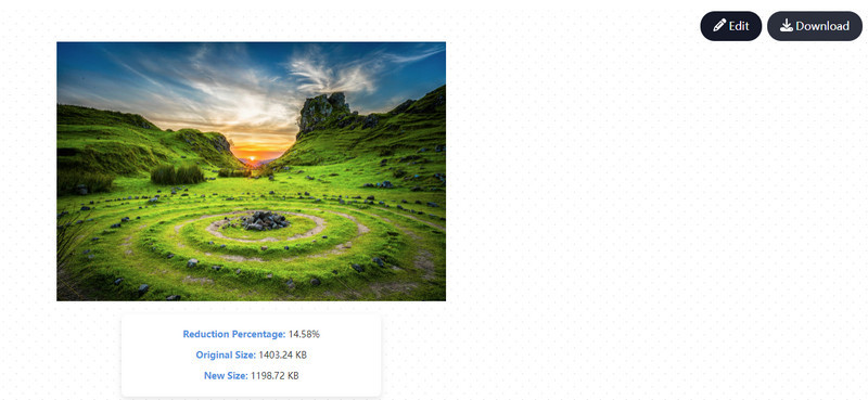 Baixe a Imagem Redimensionada