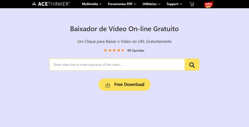 free online video downloader interface