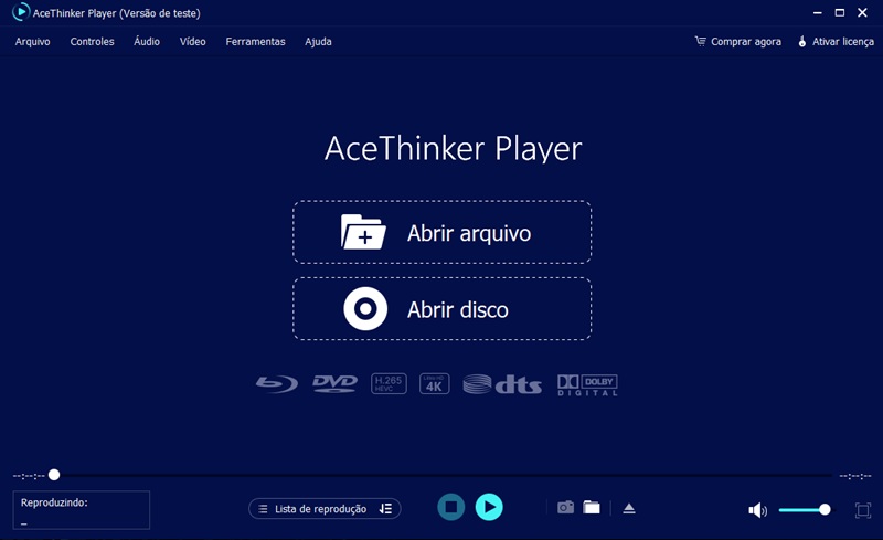 interface do acethinker player