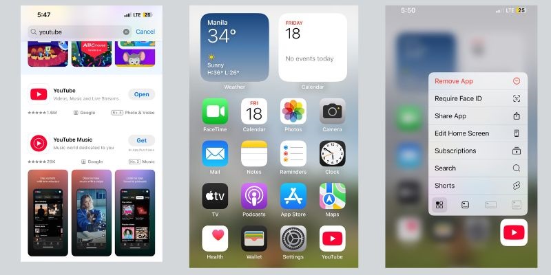 reinstalar o aplicativo do youtube no iphone