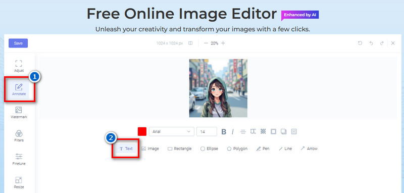 start to add a date to photo