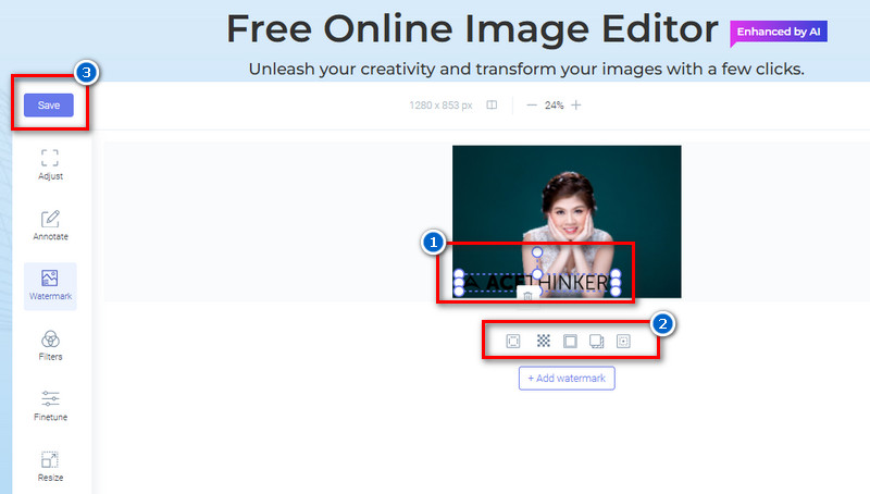 position your logo