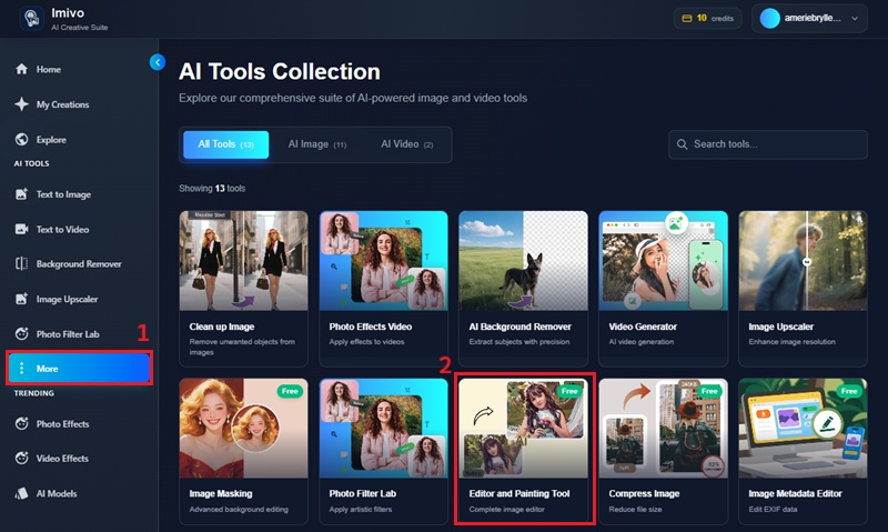 acessar o editor de imagens