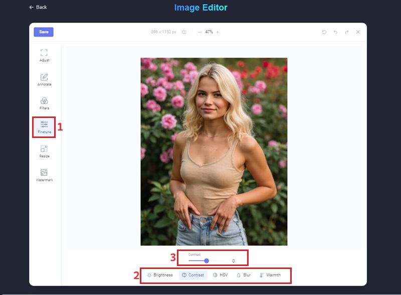 ajustar a aparência das imagens