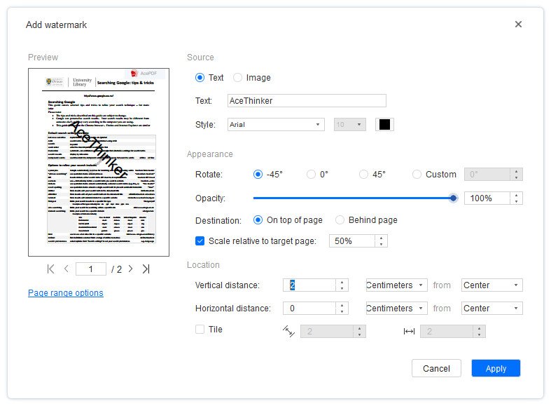 add watermark to pdf