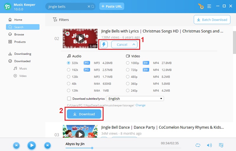 choose preferred resolution