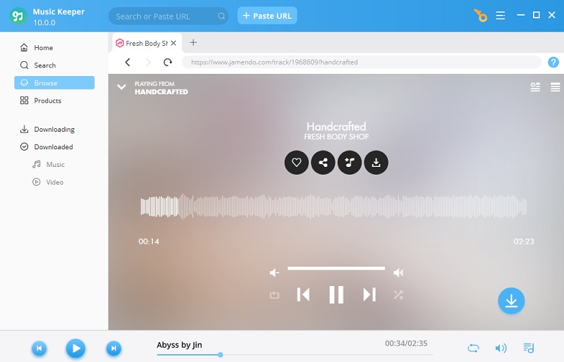 click the blue download icon
