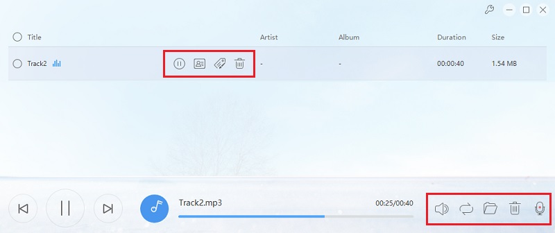 configure settings by clicking the menu icon