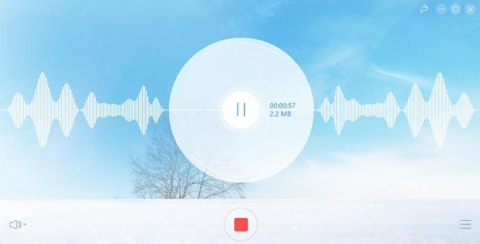 click the start button and start recording
