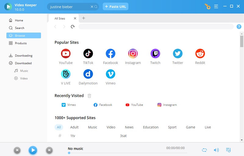 download video from built in browser