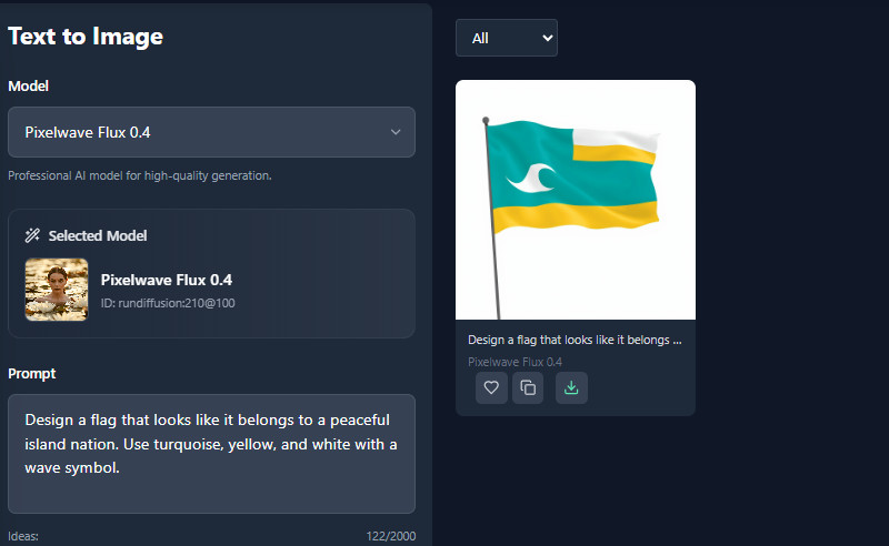 baixe a bandeira gerada