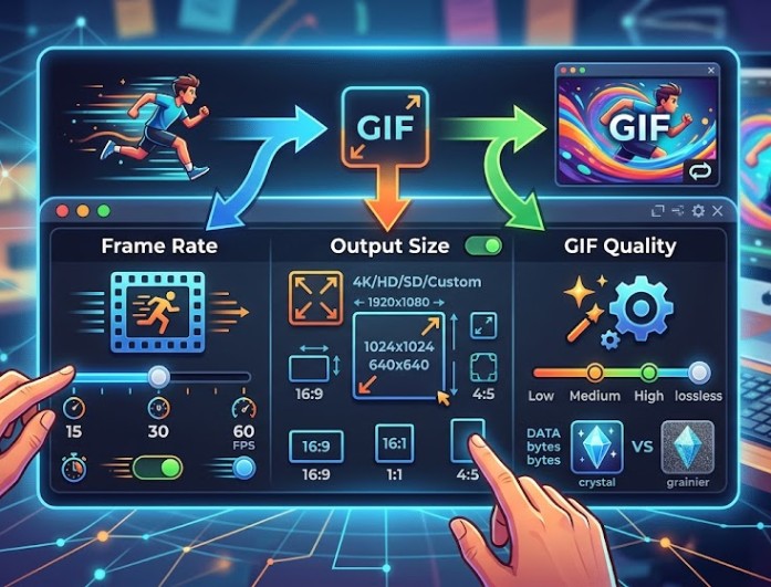 Configurações personalizáveis de GIF