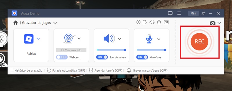 Iniciar gravação de gameplay em tempo real