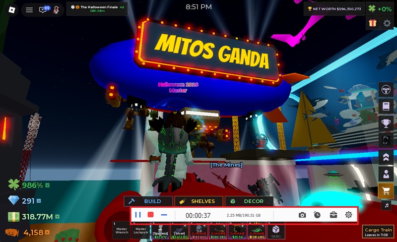 Iniciar gravação de gameplay