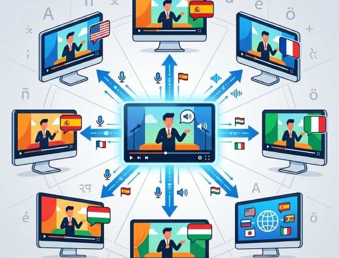 Tradução de vídeos em vários idiomas