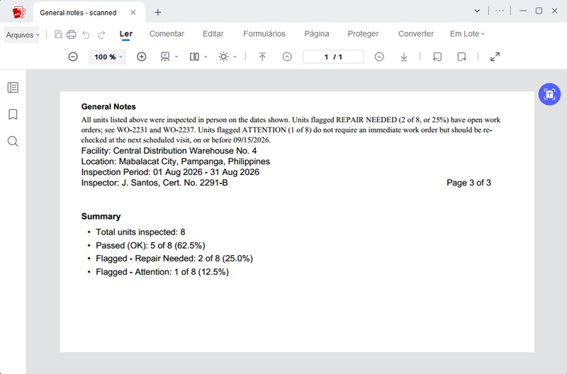 revisar PDF comprimido