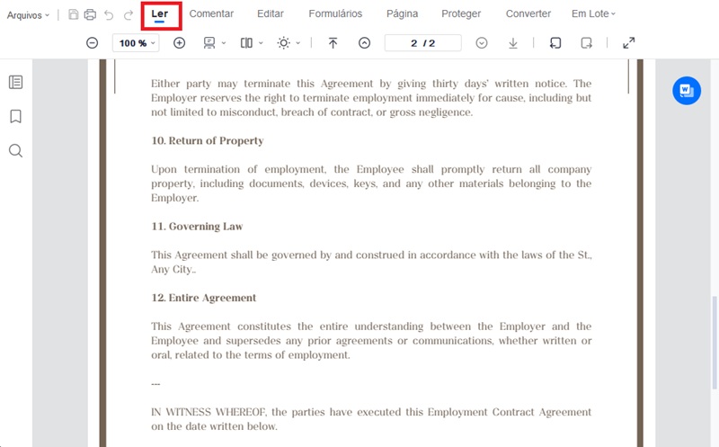 Revisar as seções editadas