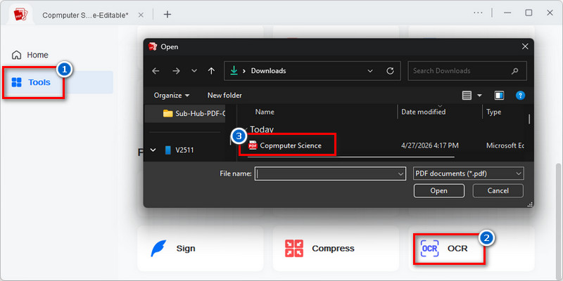 importar PDF digitalizado