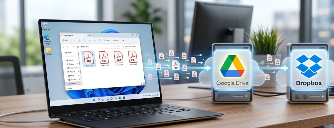 enviar PDF ao armazenamento em nuvem