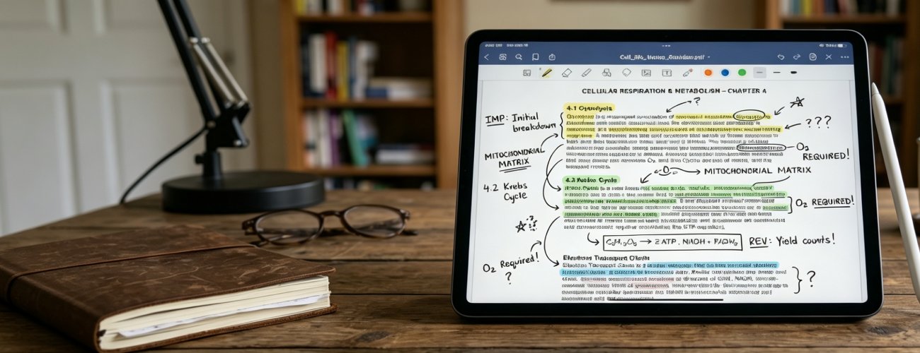 PDFs de estudo com destaques