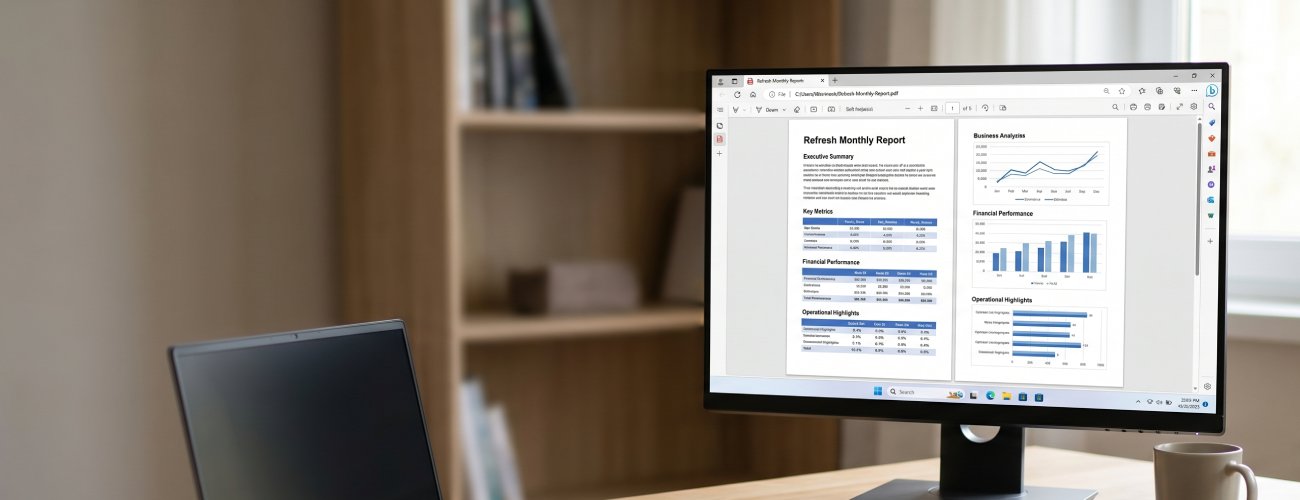 atualizar relatório PDF