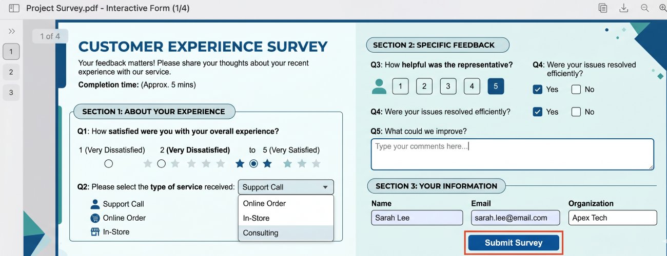 formulário de feedback