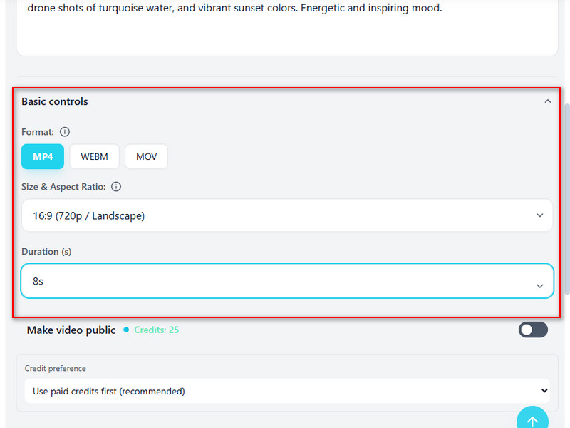 Ajuste as configurações