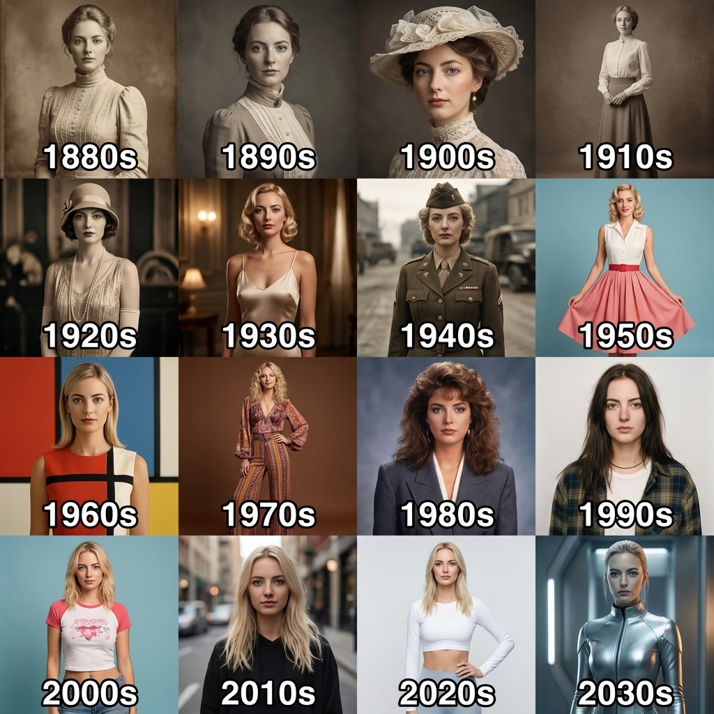Moda ao longo das décadas
