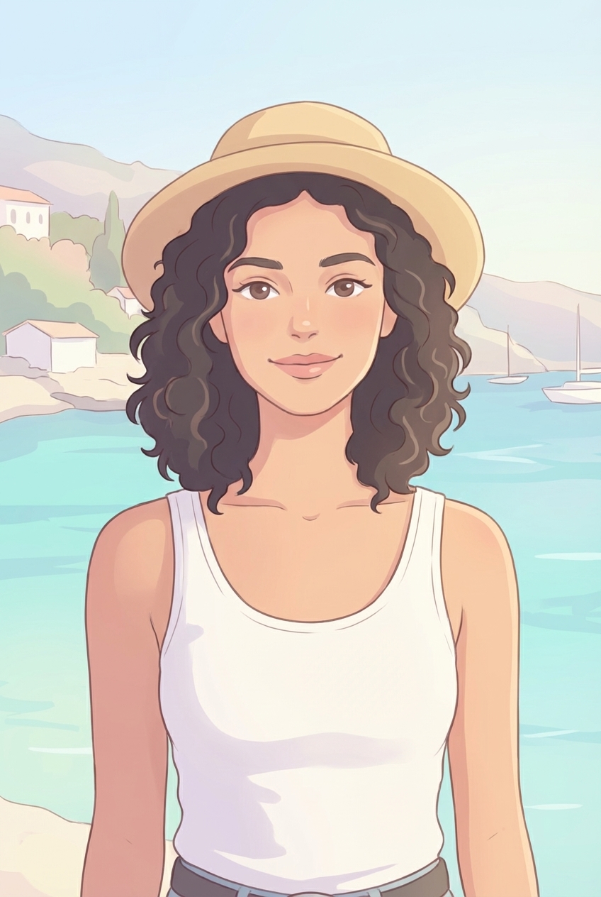 Cartoon em tons pastel suaves