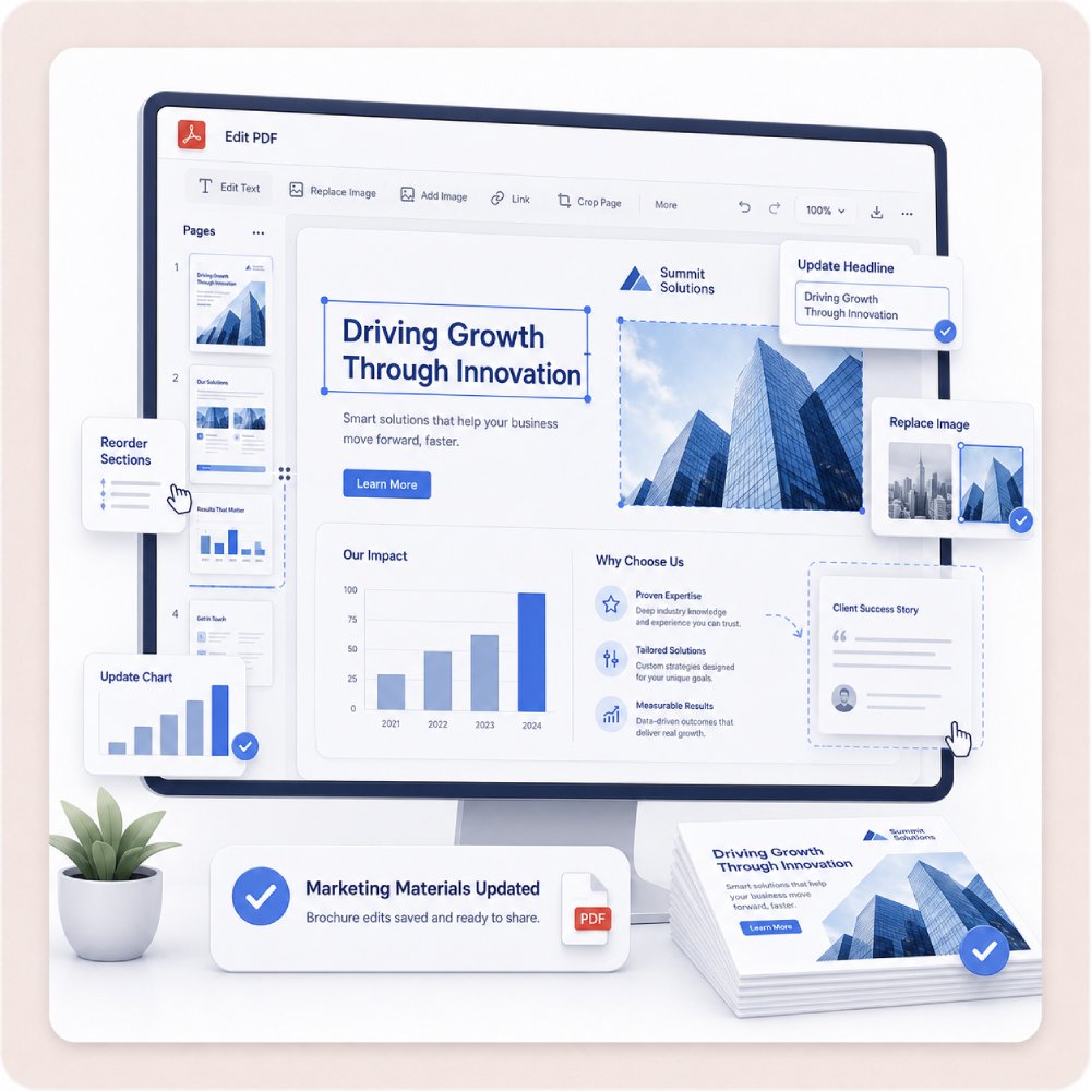 Atualizar materiais de marketing