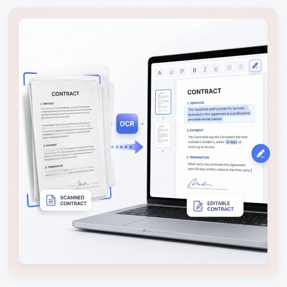 Editar contratos digitalizados