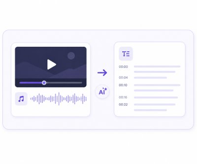 Transcrição de áudio e vídeo