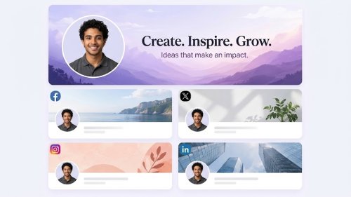 Criador de capas para redes sociais com IA