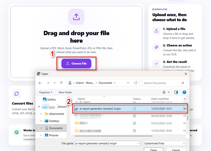 enviar seu arquivo DOCX