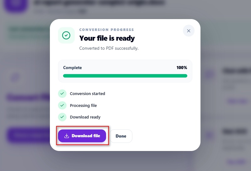 baixar o PDF convertido