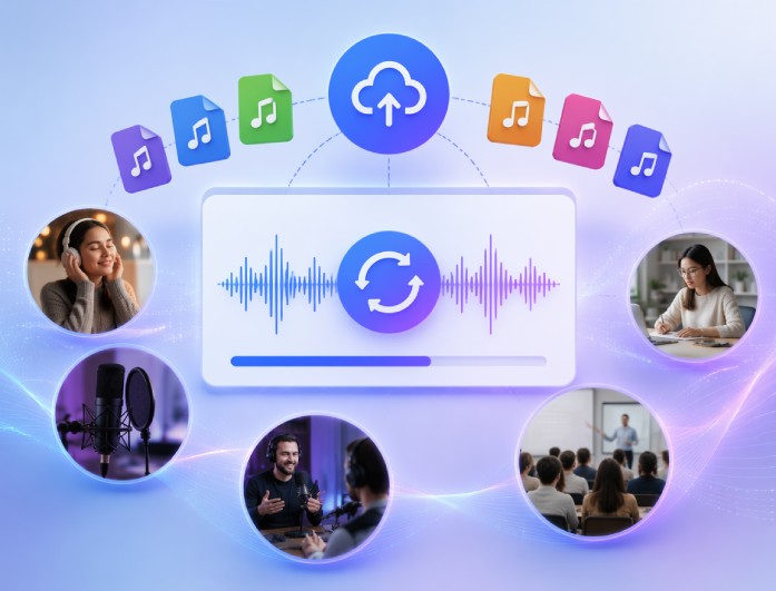 Compatível com diferentes arquivos de áudio