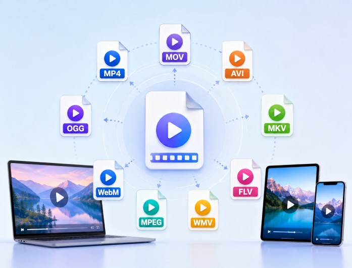 Compatível com vários formatos de vídeo